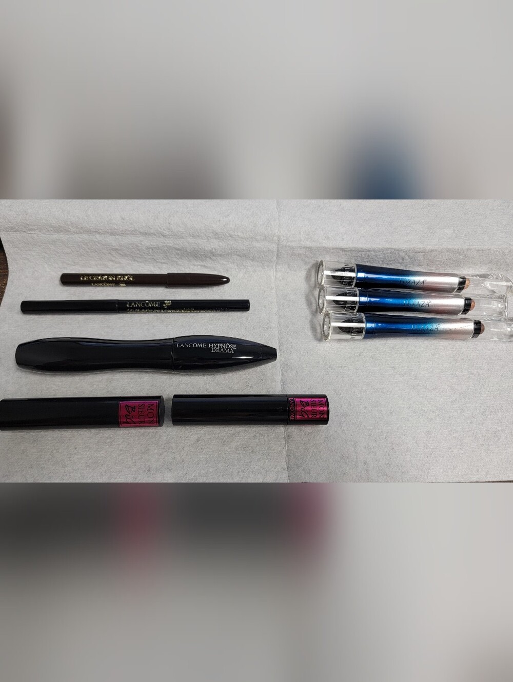 Assorted Eye Makeup-Lancôme Mascara & Eyeliner Bundle w/ Luxaza Eyeshadows-NWOB